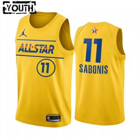 Maglia NBA Indiana Pacers Domantas Sabonis 11 2021 All-Star Jordan Brand Gold Swingman - Bambino
